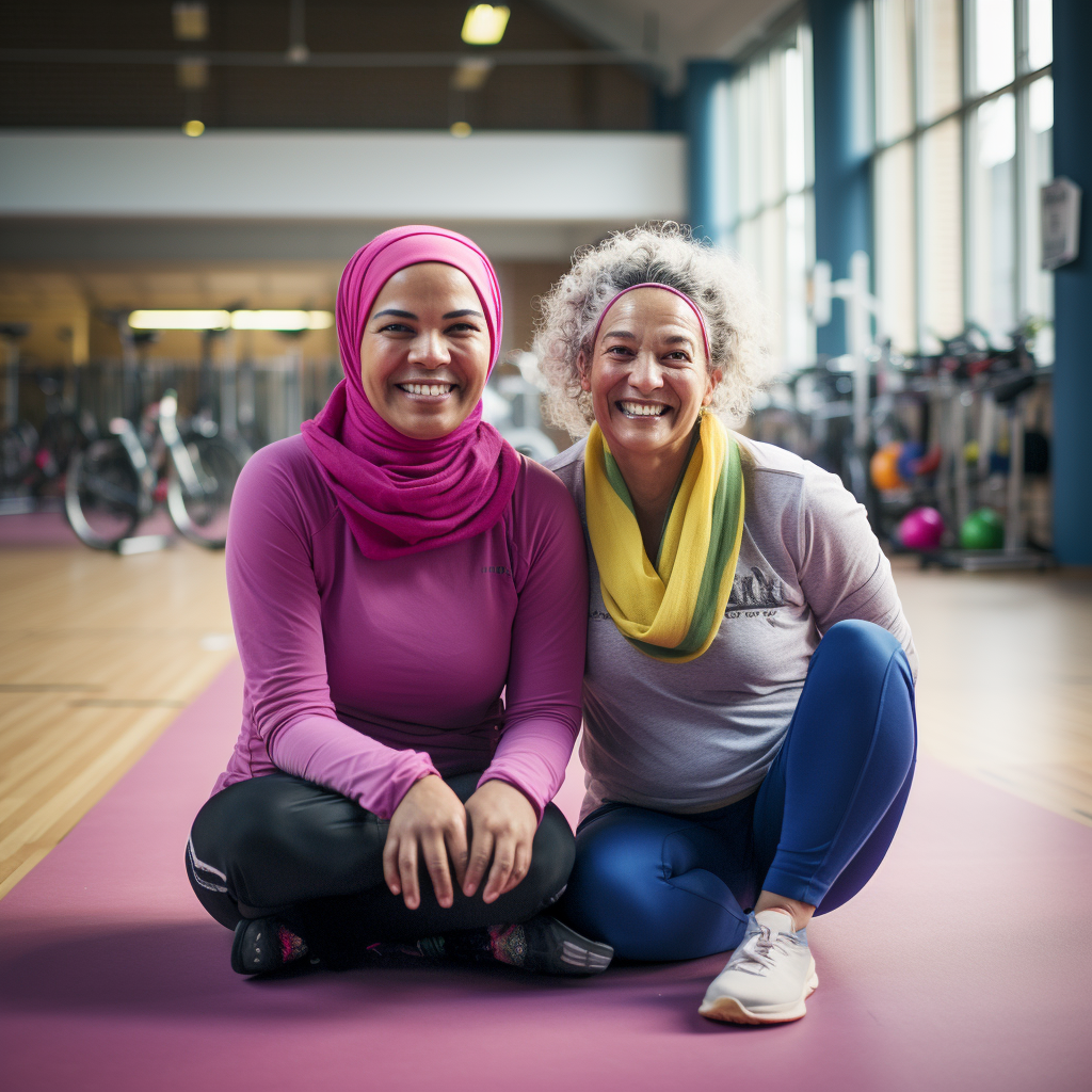 Dutch women in gym fitness