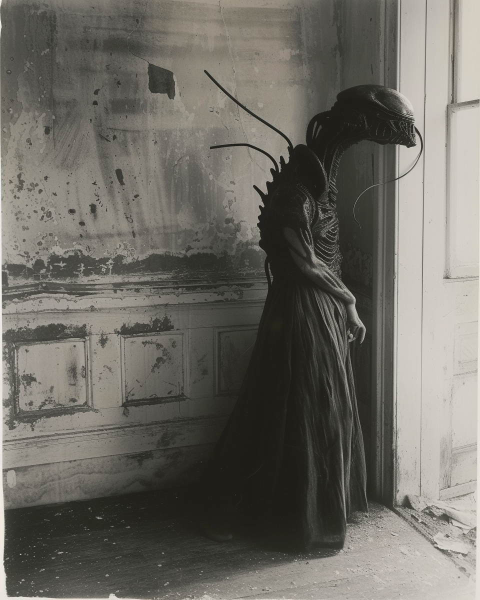 Francesca Woodman horrible xenomorph woman