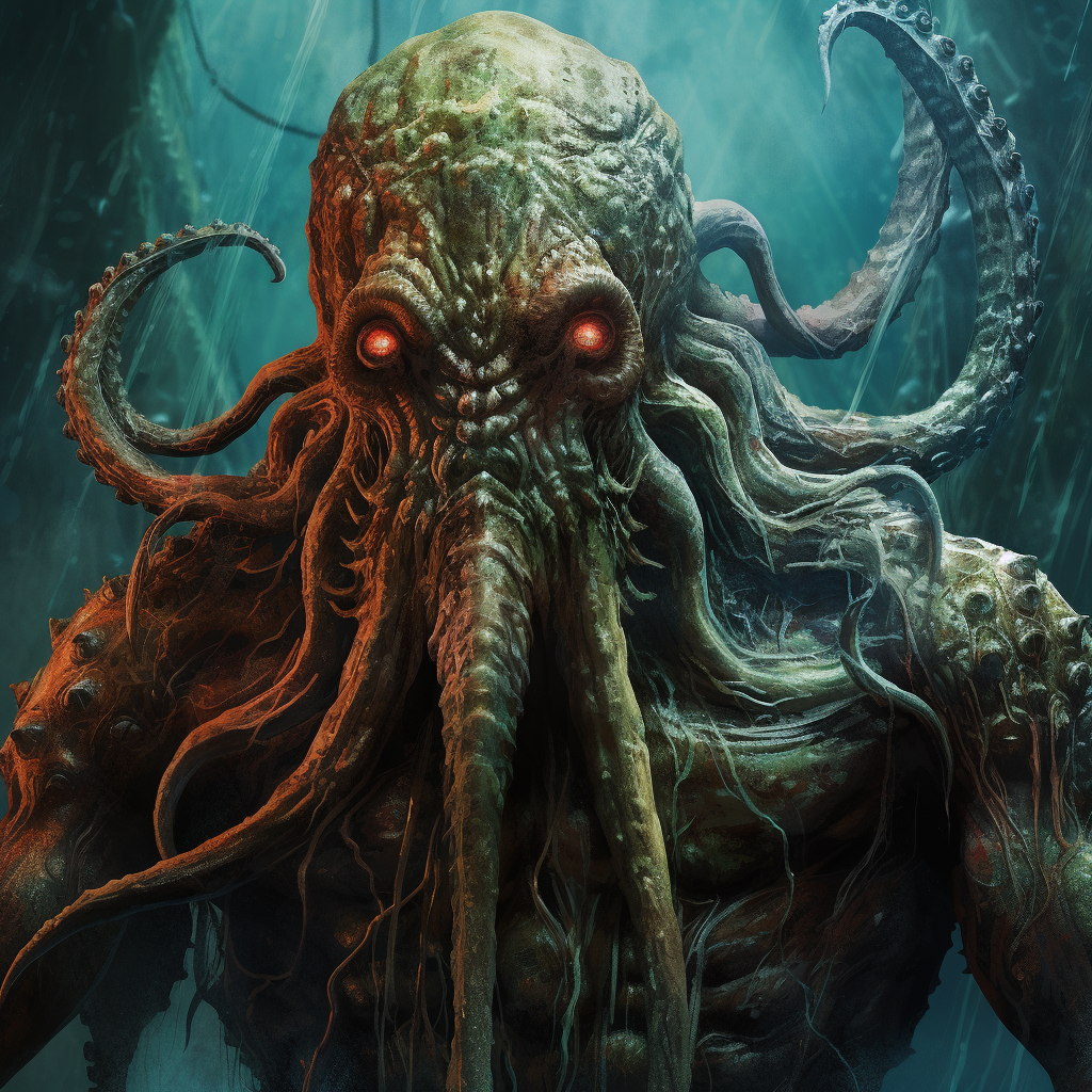 Terrifying closeup of Cthulu