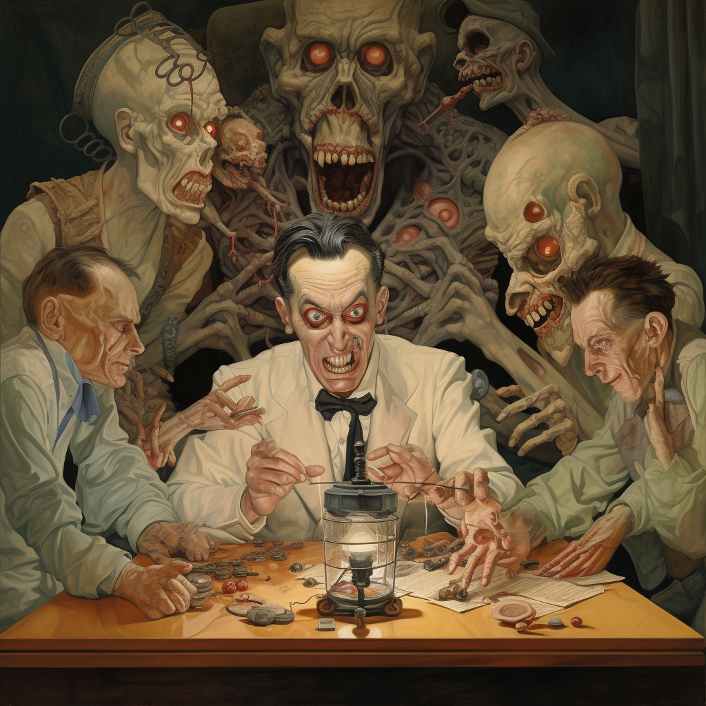 Horror Operation Painting by Leyendecker and Rockwell