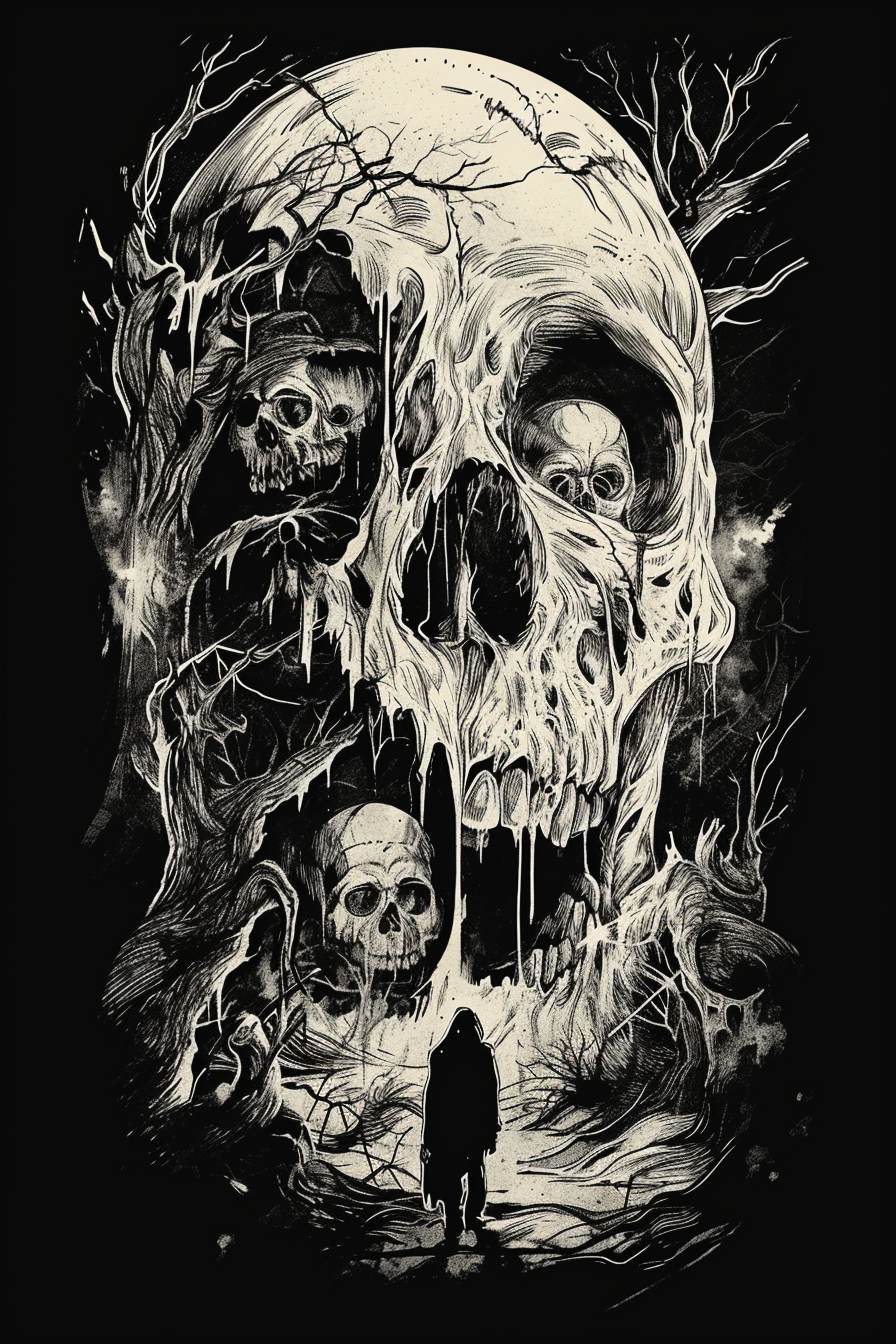 Scary horror t-shirt design