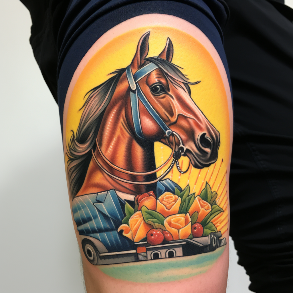 Horse with Banana Tattoos