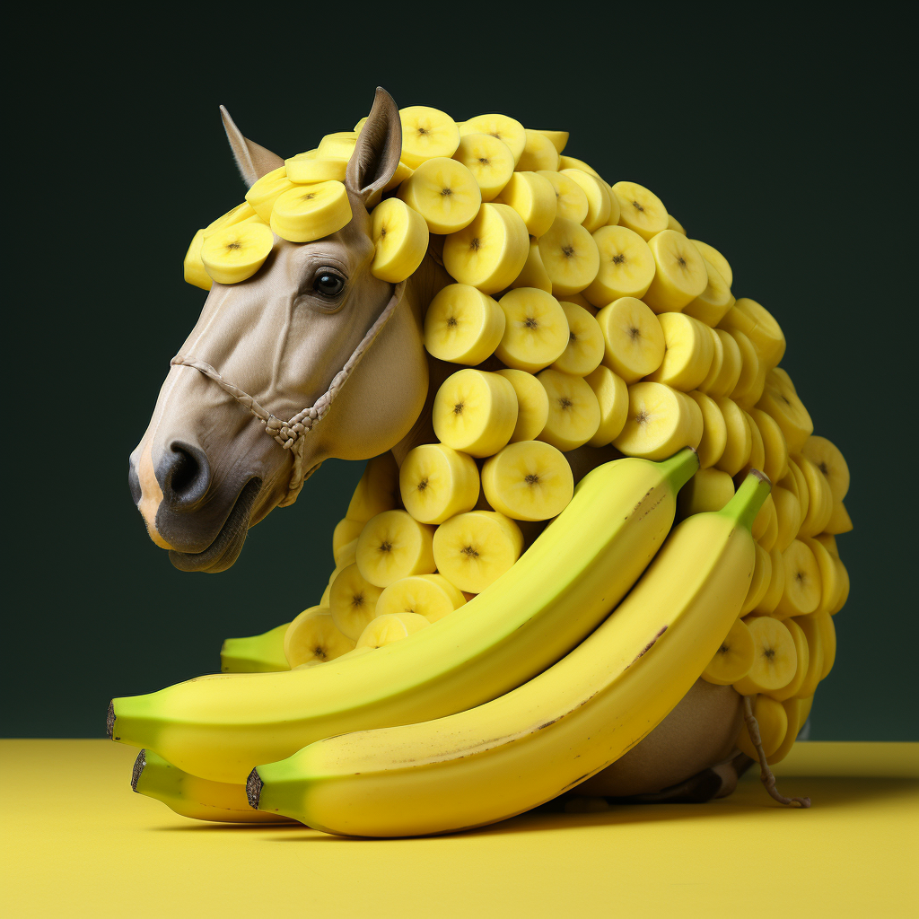 Horse colors in bananas