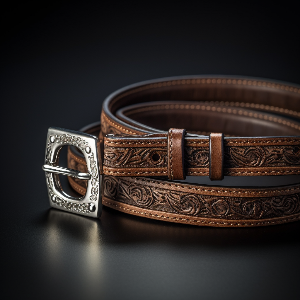 Closeup of Horse Leather Strap