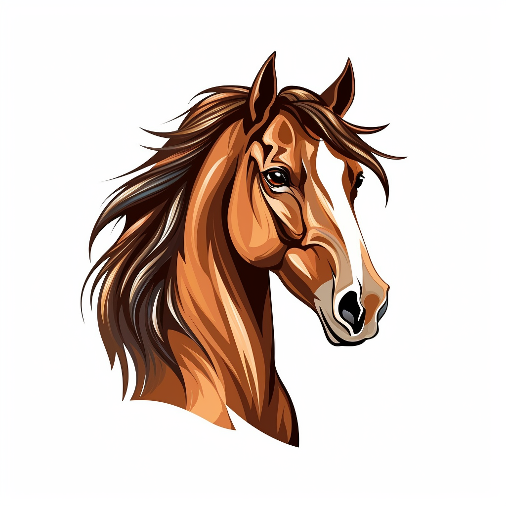 Horse logo design on a white background