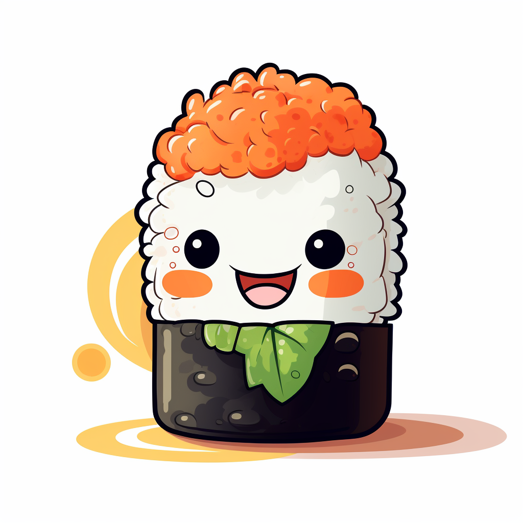 Cute Sushi Character with Arm and Legs