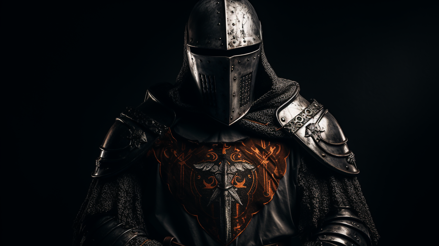 Black Background Hospitaller Knight