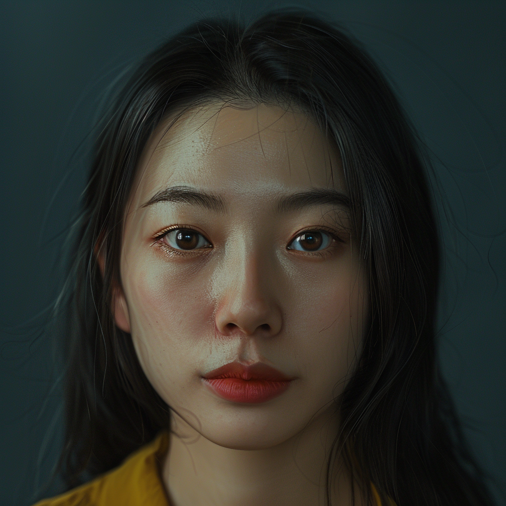 Asian host in photorealistic photo