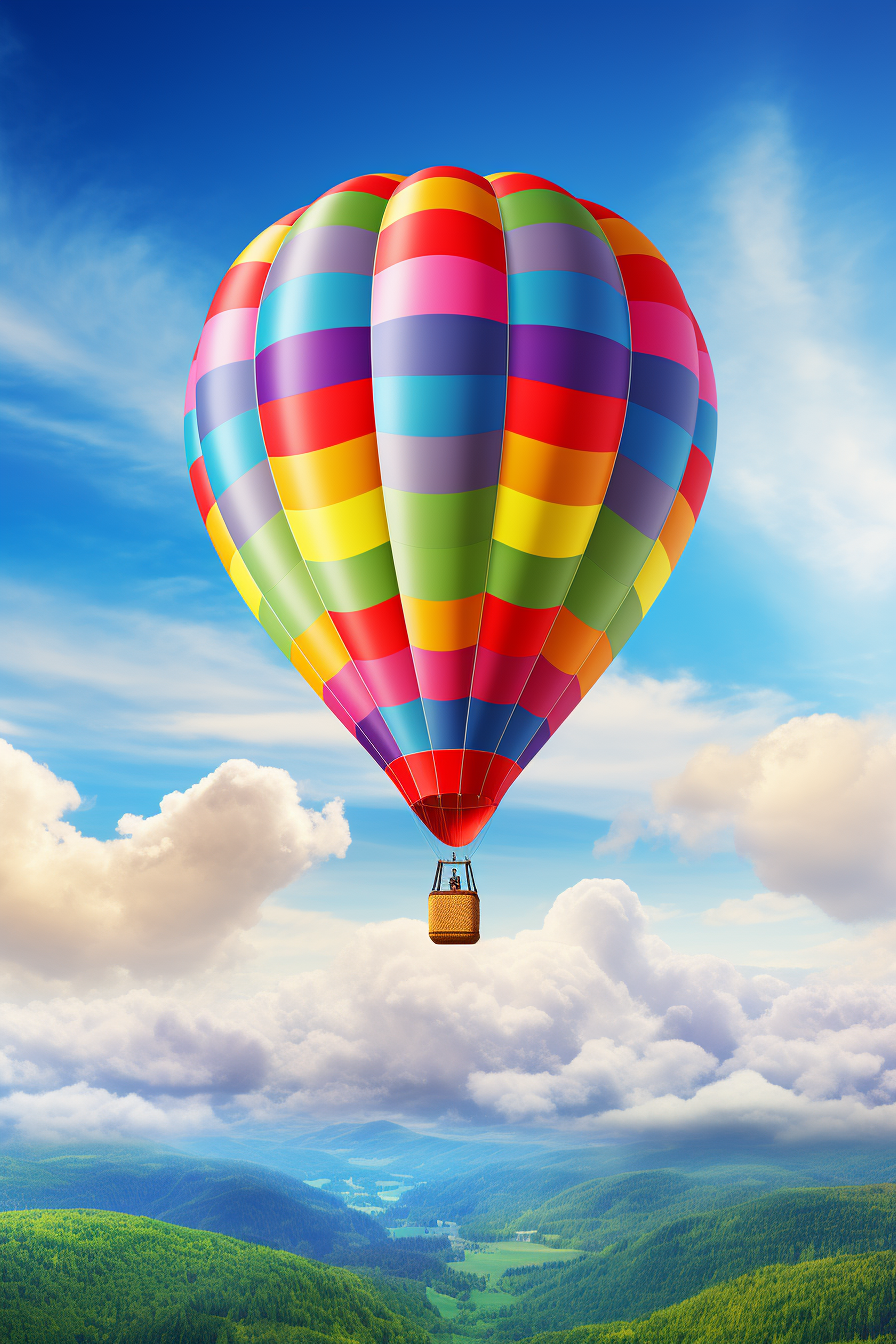 hot air balloon flying in sky