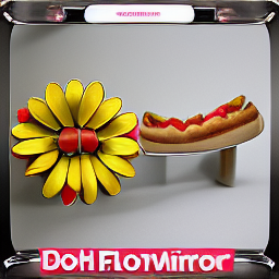 Hot Dog Flowers Fashion Mirror