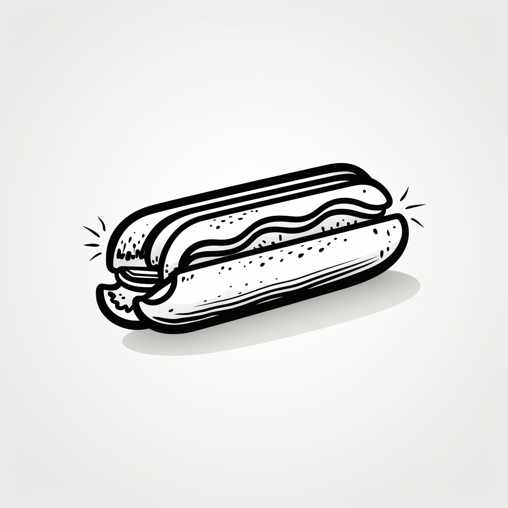 Hot Dog Icon Vector Outline