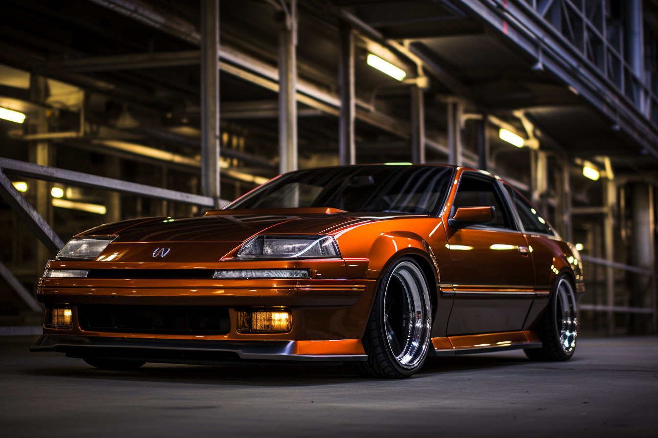 Metallic orange Hot Rod Honda CRX