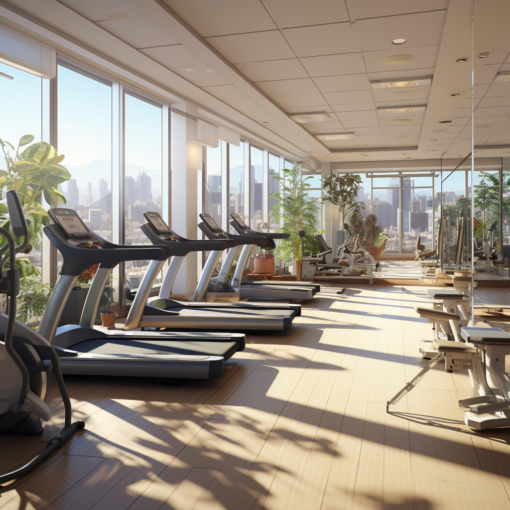 5-star hotel gym interior