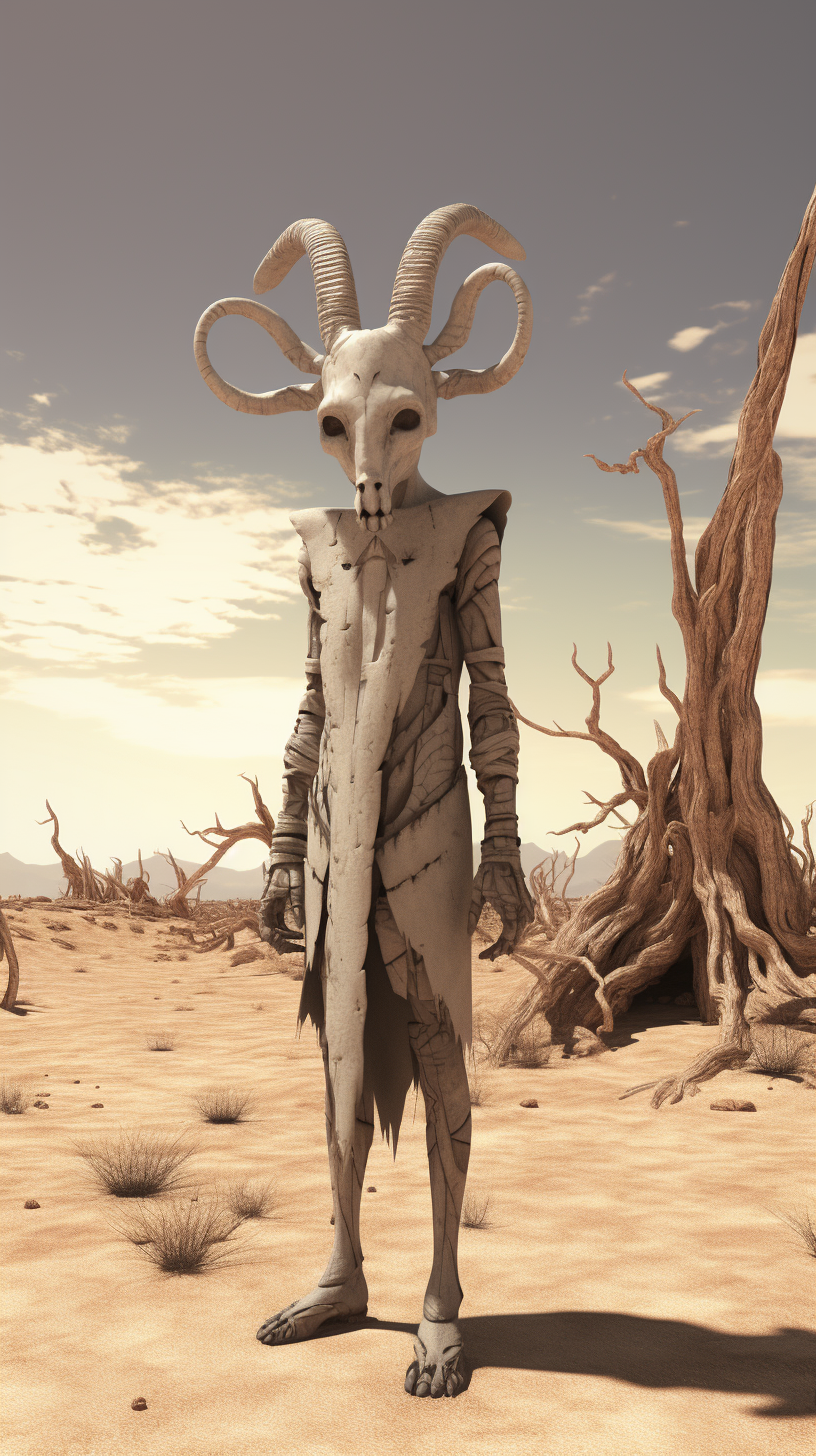 Houp on Houplane: Tall Horned Figure