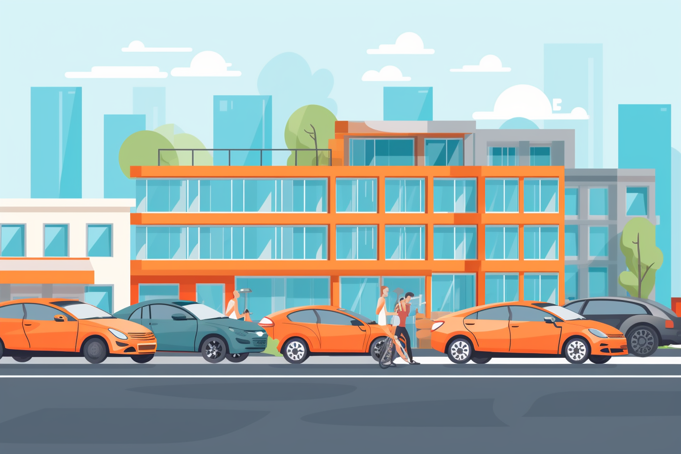 Hourly car rental cost illustration