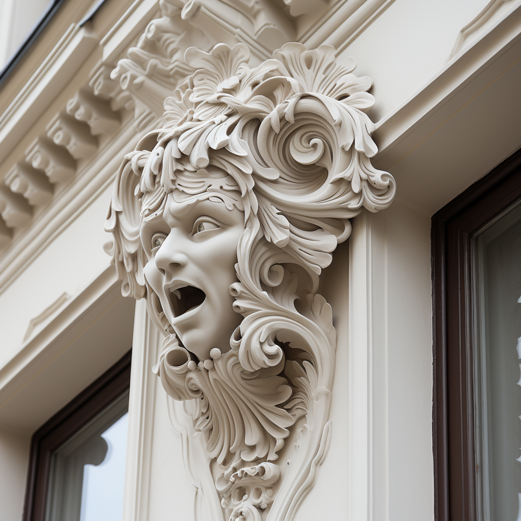 Close-up of house facade details