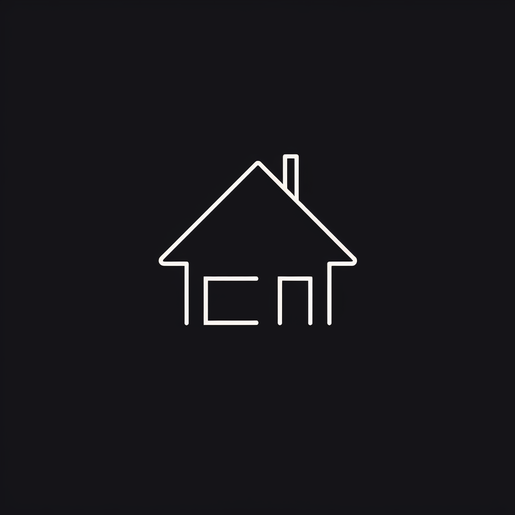 Simplified house logo illustration