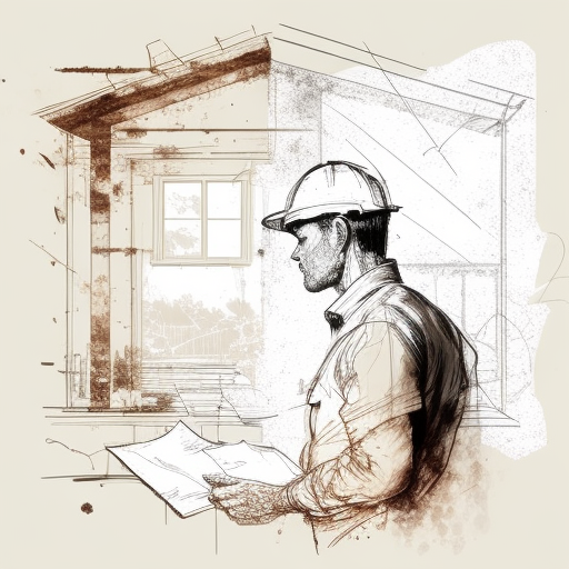 House Renovation Illustration Sketch