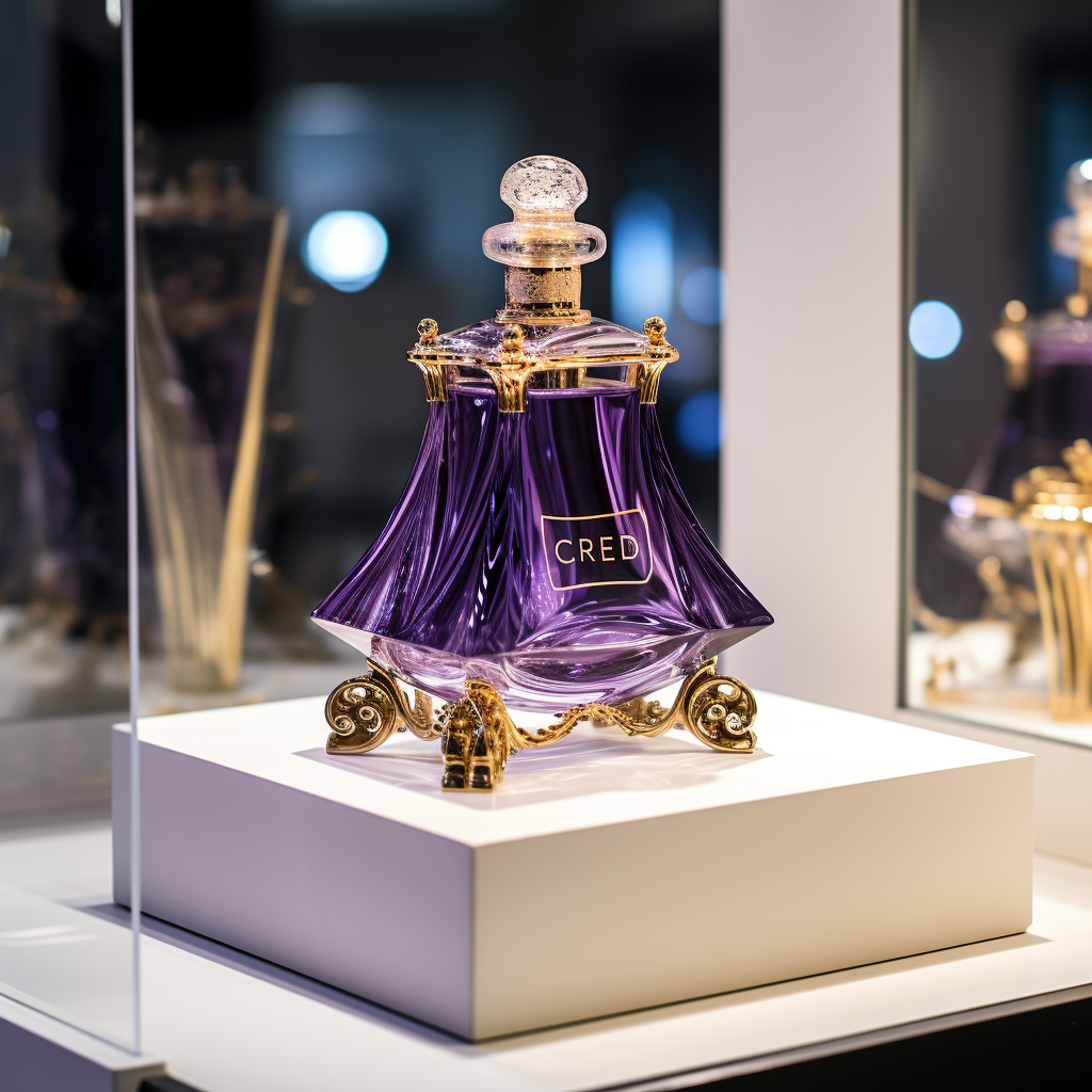 Realistic pop-up display for luxury perfume