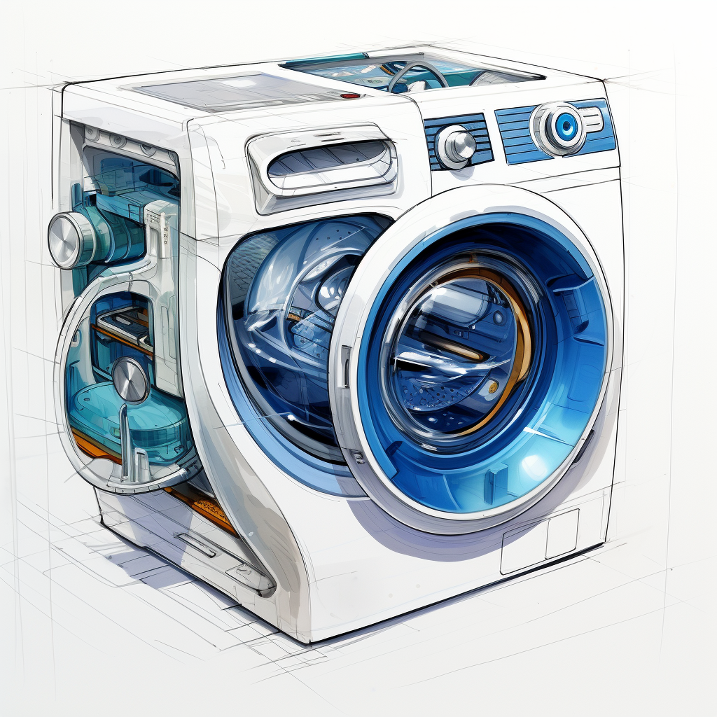 Stylish household washing machine