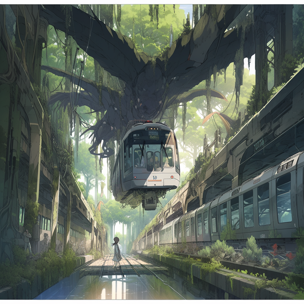 Public transport in alien forest