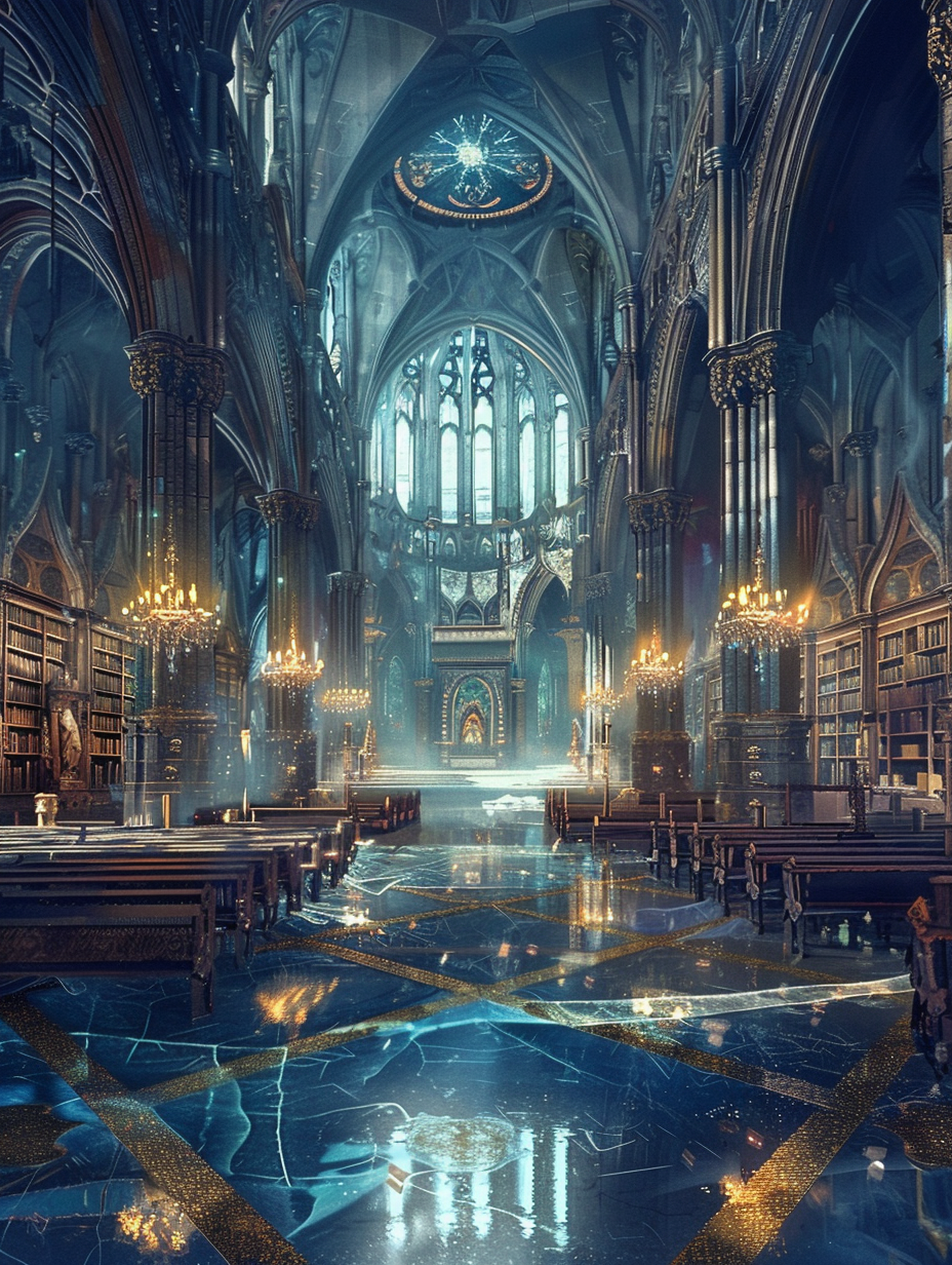 Huge Library in Fantasy World