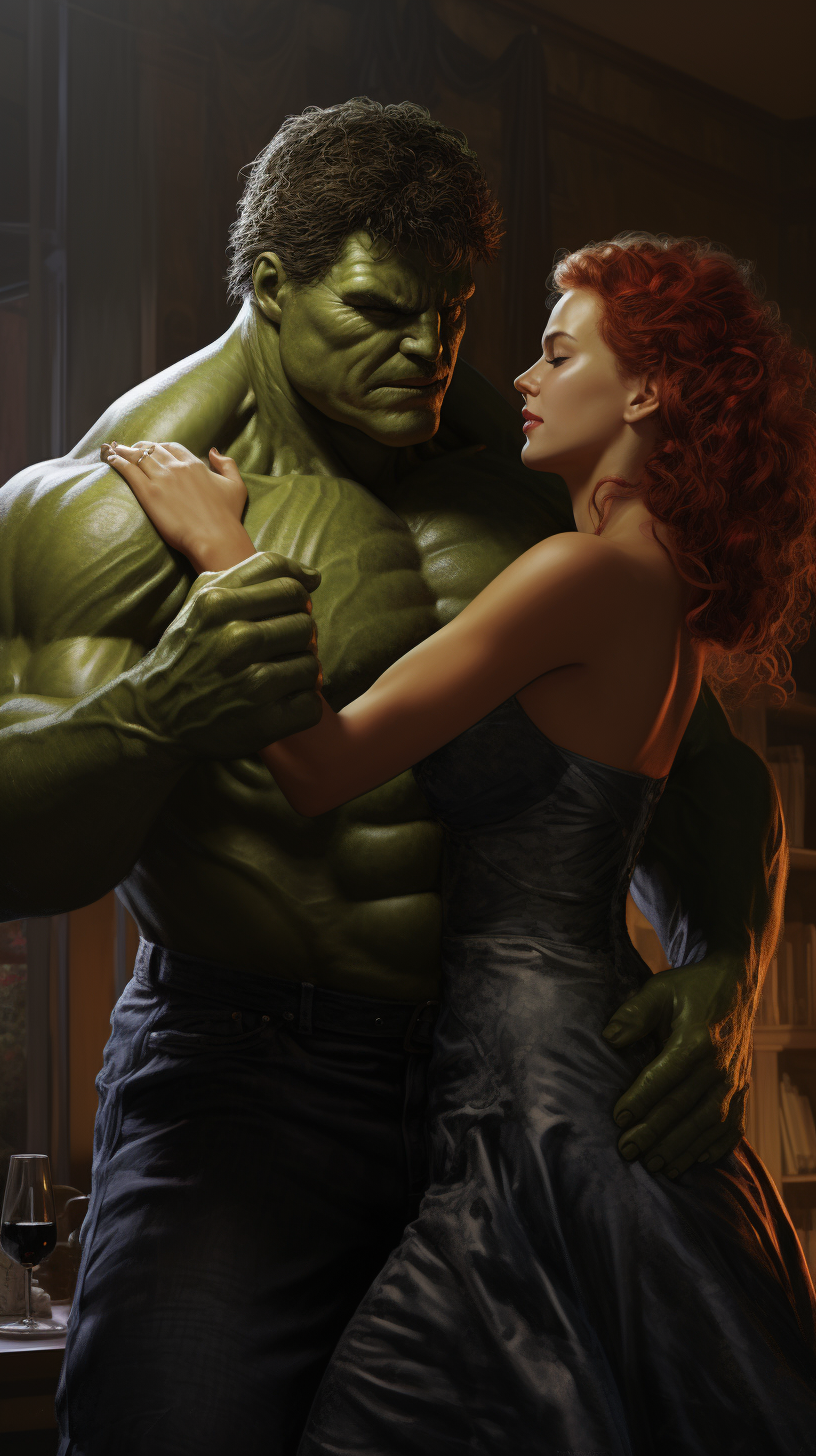 Hulk dancing with Black Widow