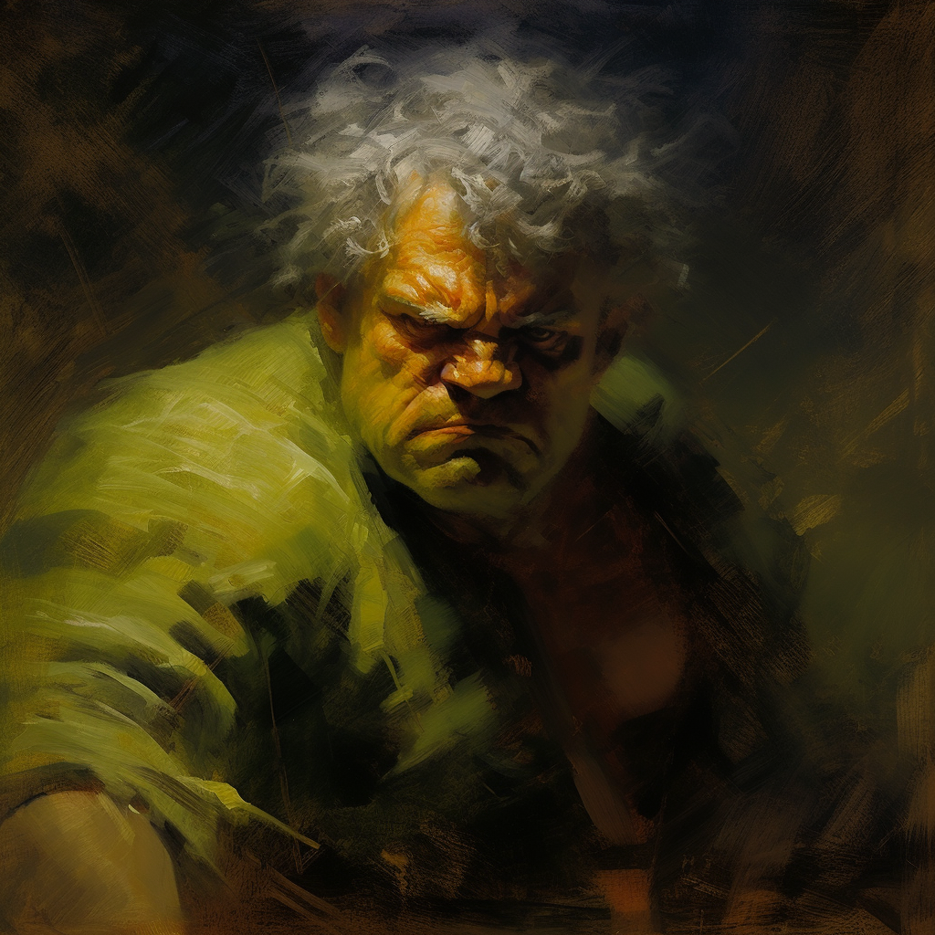 Hulk Painting in Rembrandt Style