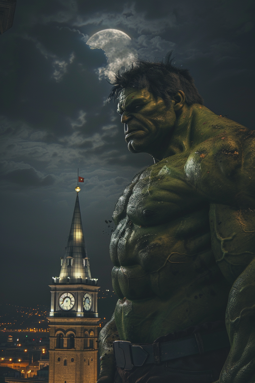 Hulk at Izmir Clock Tower