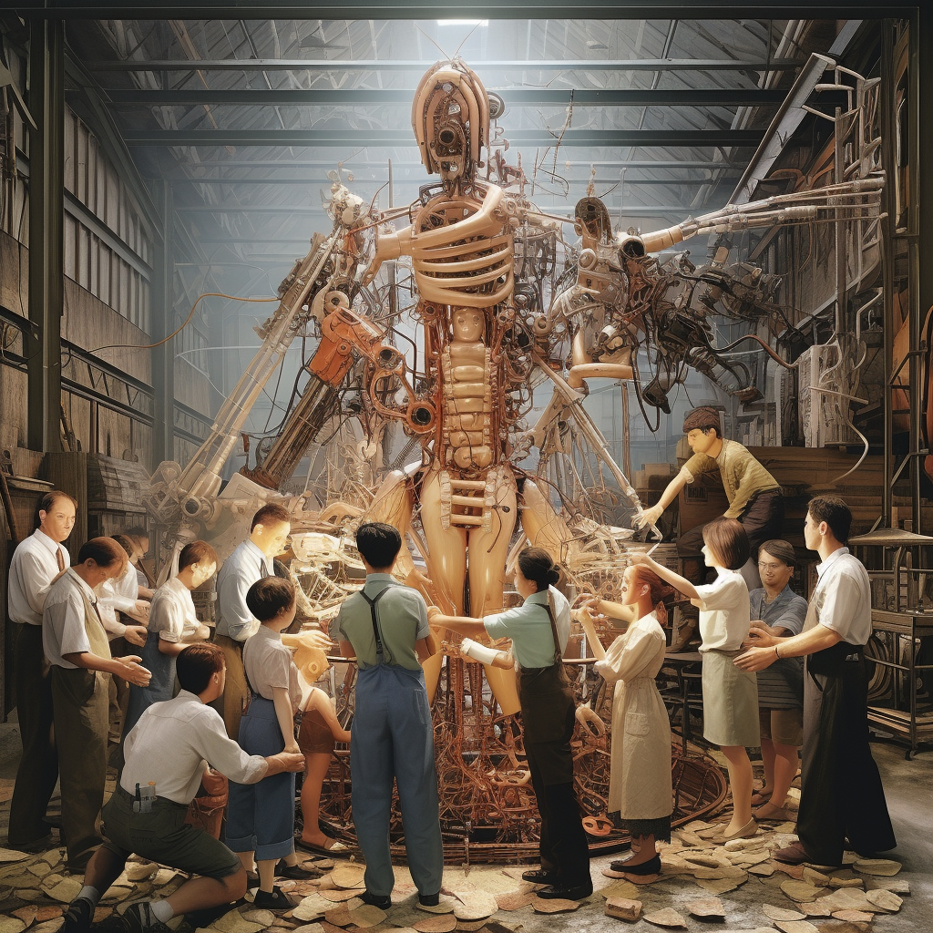 Assembling human limbs on a model