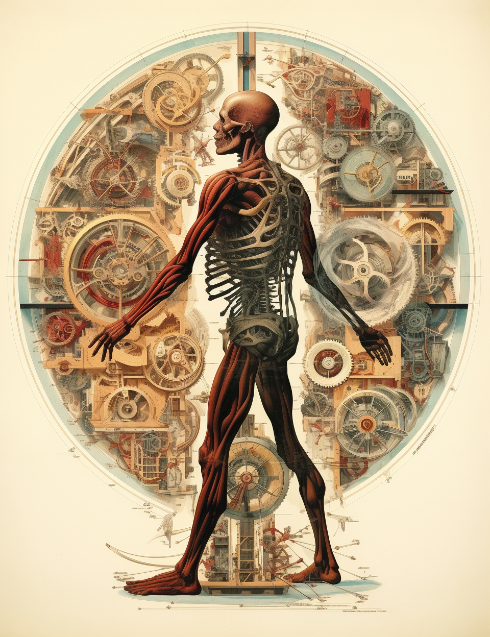 Anatomy of the Human Body Cutaway Diagram