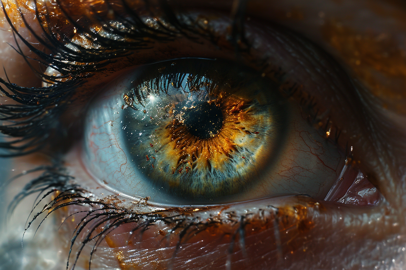 Eye ball in void, captivating image