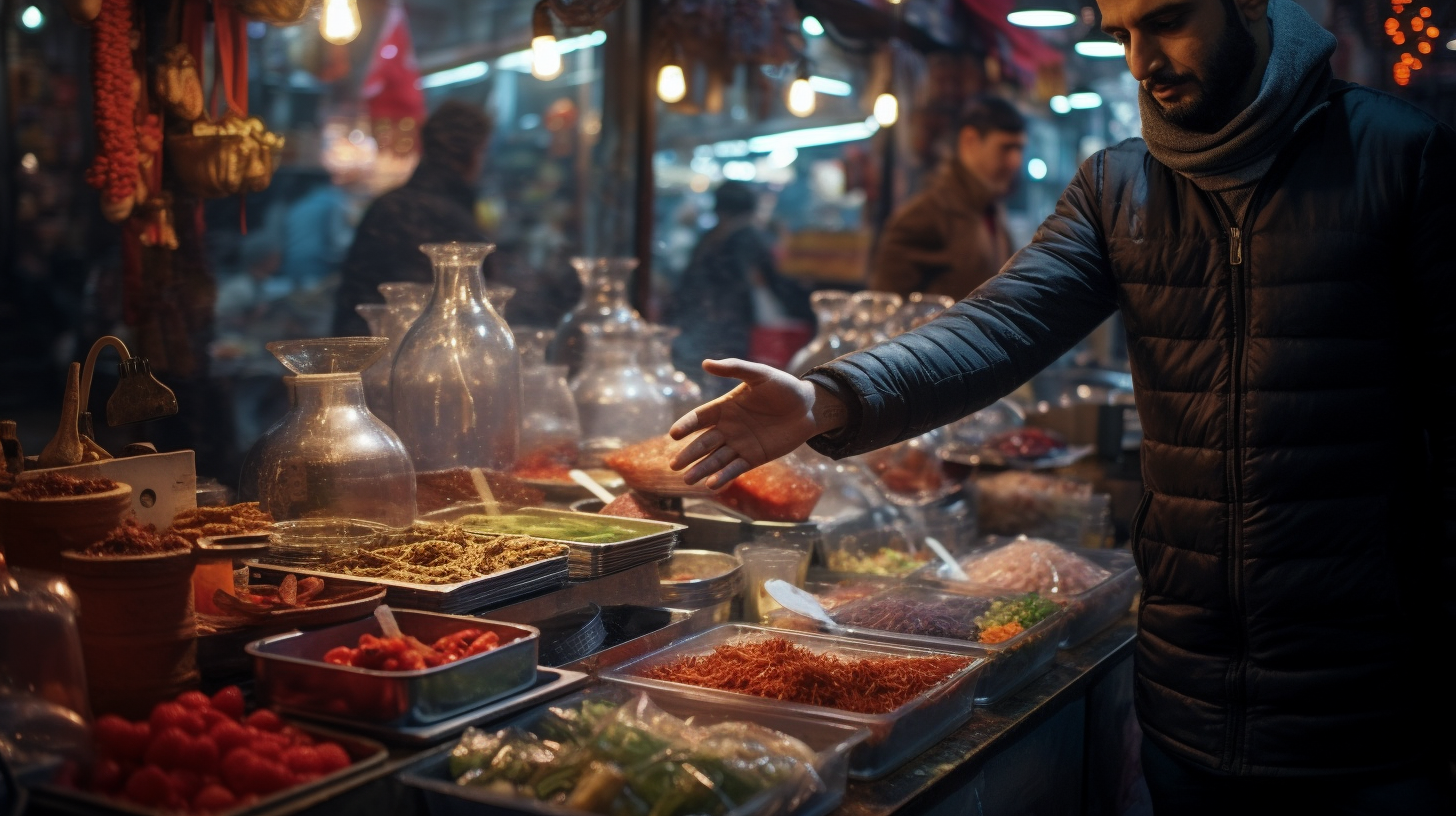 Realistic human hands on display in Istanbul