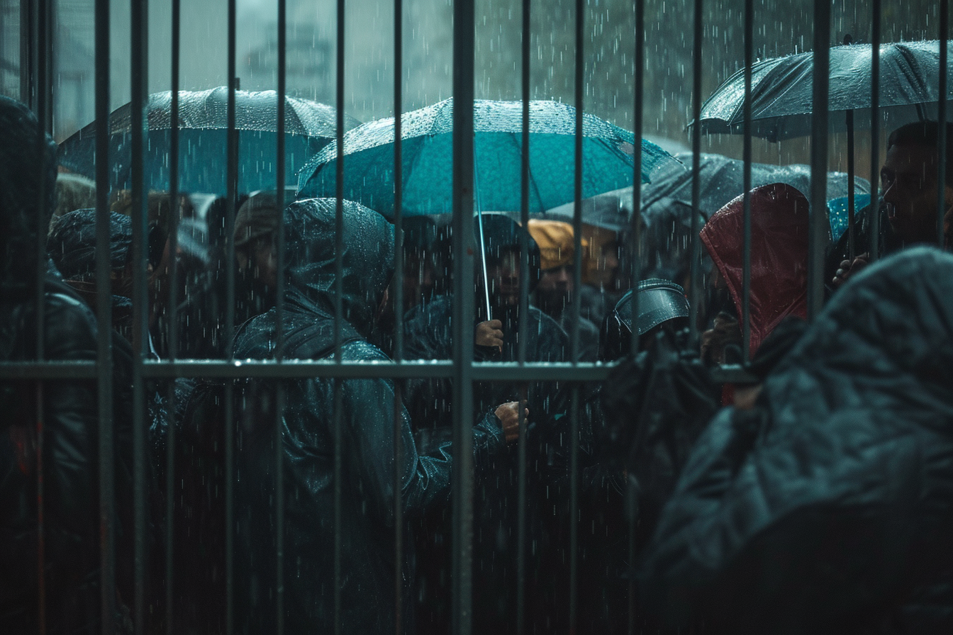 Human Rights Protest in Rain at The Zoo