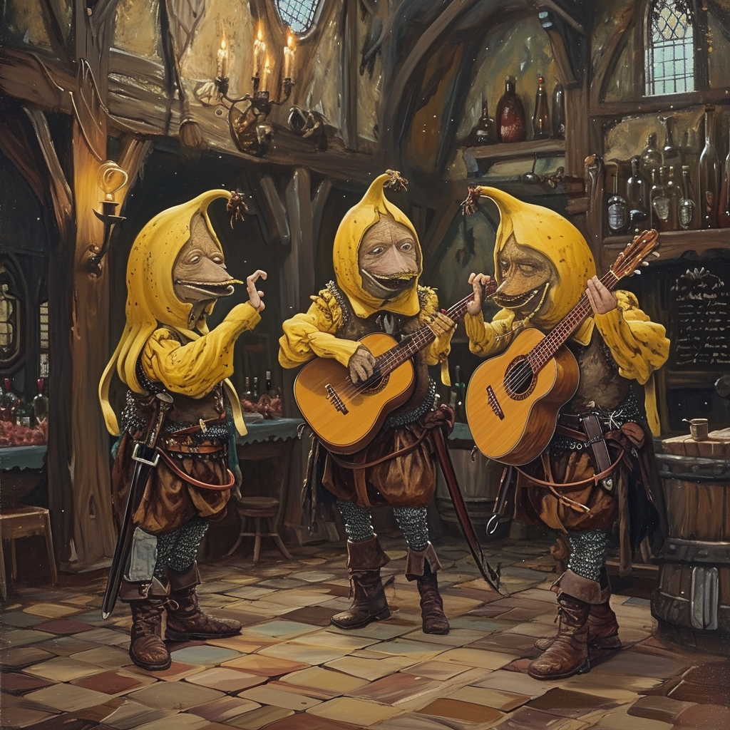 Humanoid Bananas Performing at Medieval Tavern