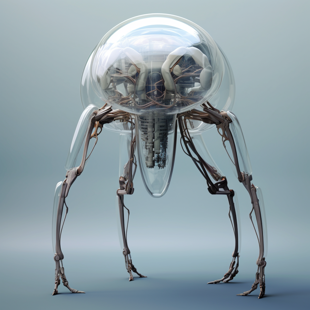 Transparent humanoid robot with skeletal jelly muscles