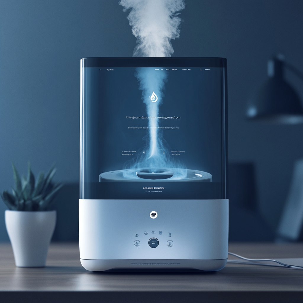 Dark Cyan Silver Humidifier Website Design