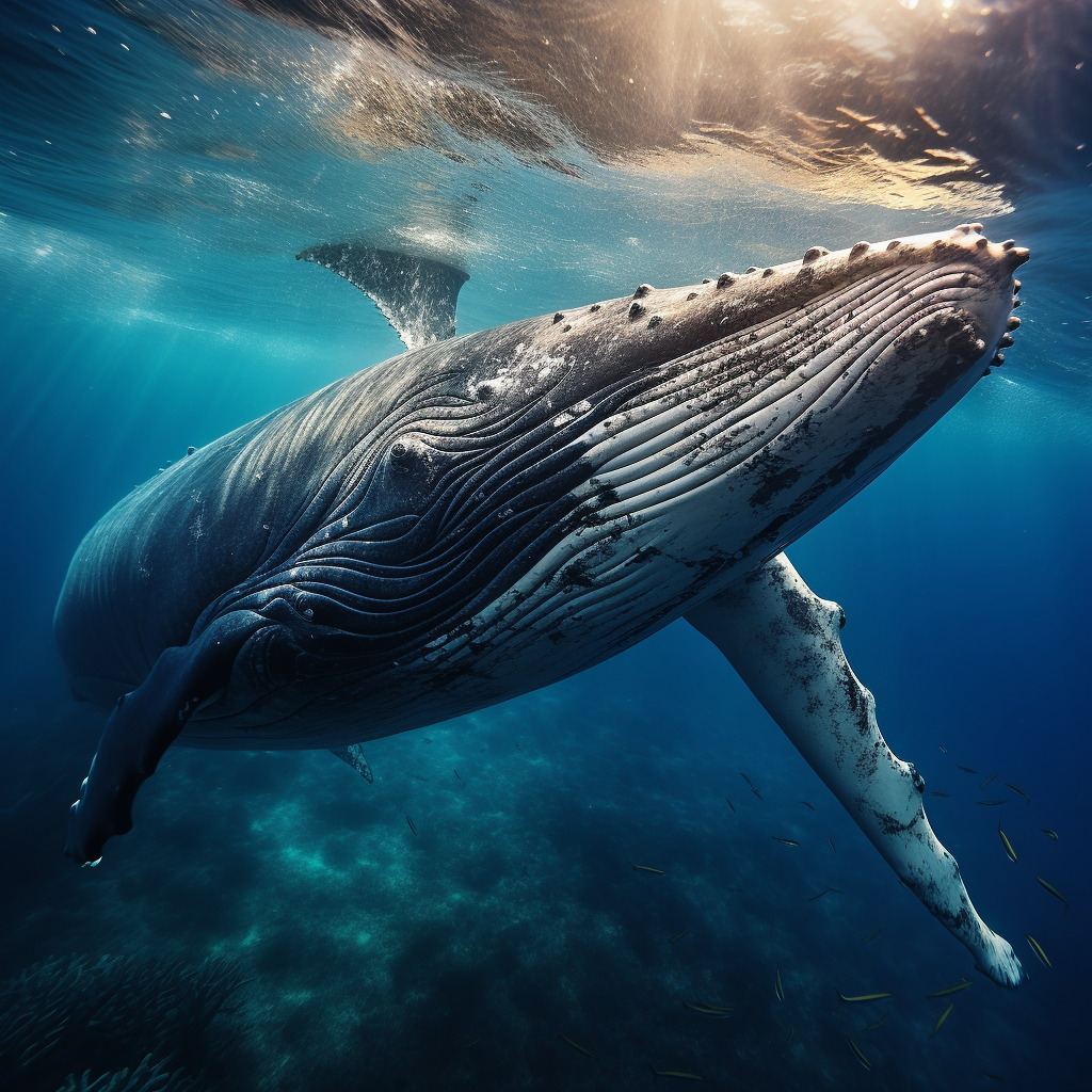 Close-Up of Humpback Whale's Face