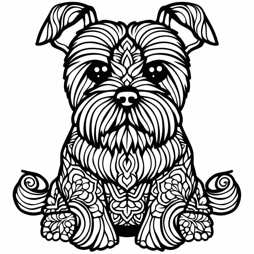 Cute Dog Coloring Page Kids