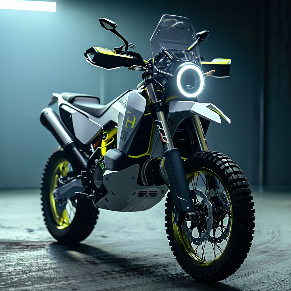 Husqvarna Rally Bike Prototype 2025 in front view