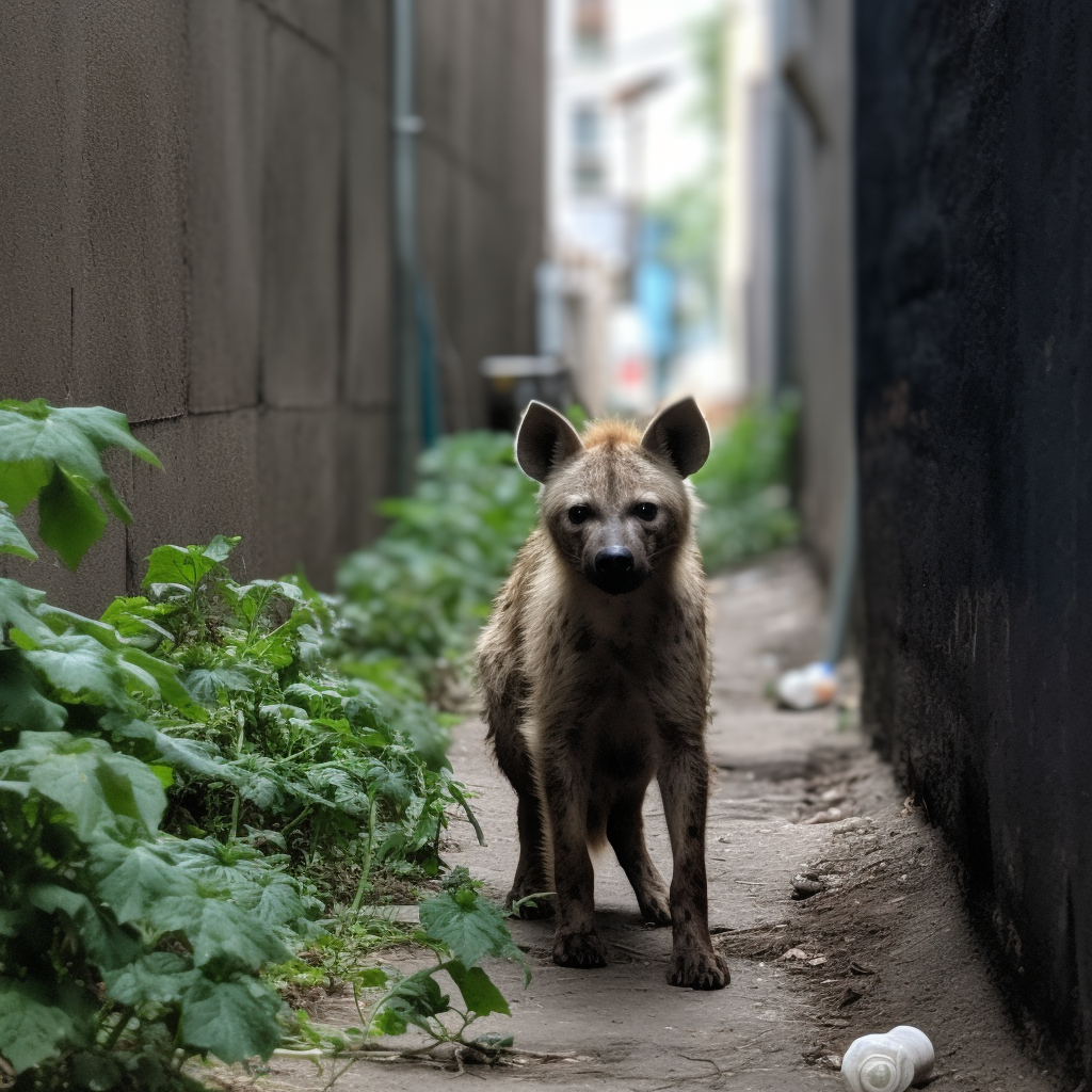 Hyena in NYC Alley