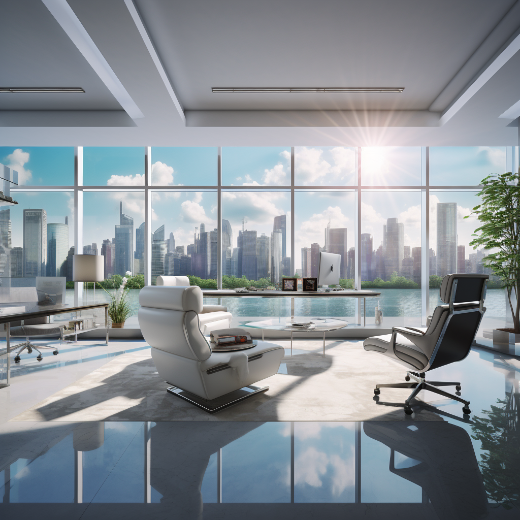 Hyper Realistic Luxury Office Background