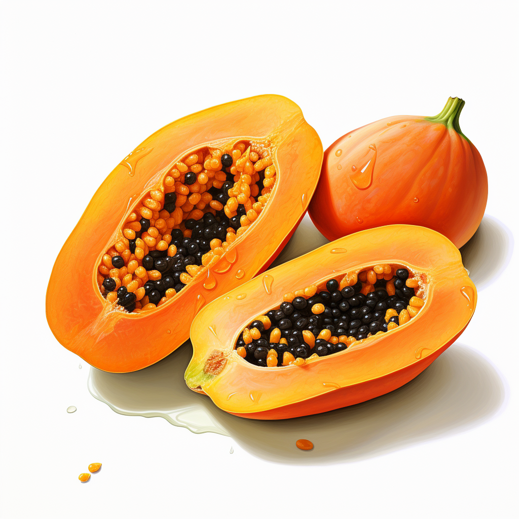 Stunning hyper realistic papaya fruit