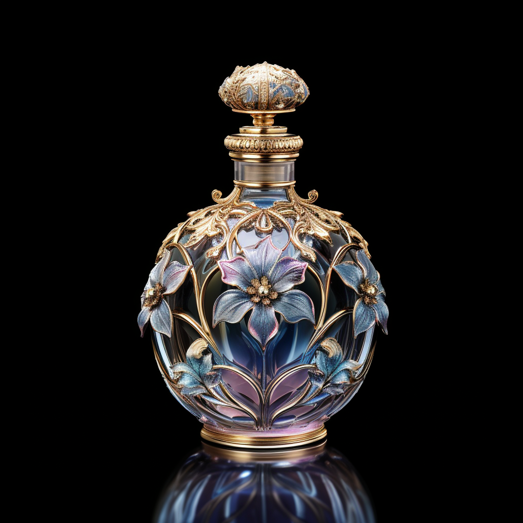 Beautifully crafted perfume bottle with exquisite details