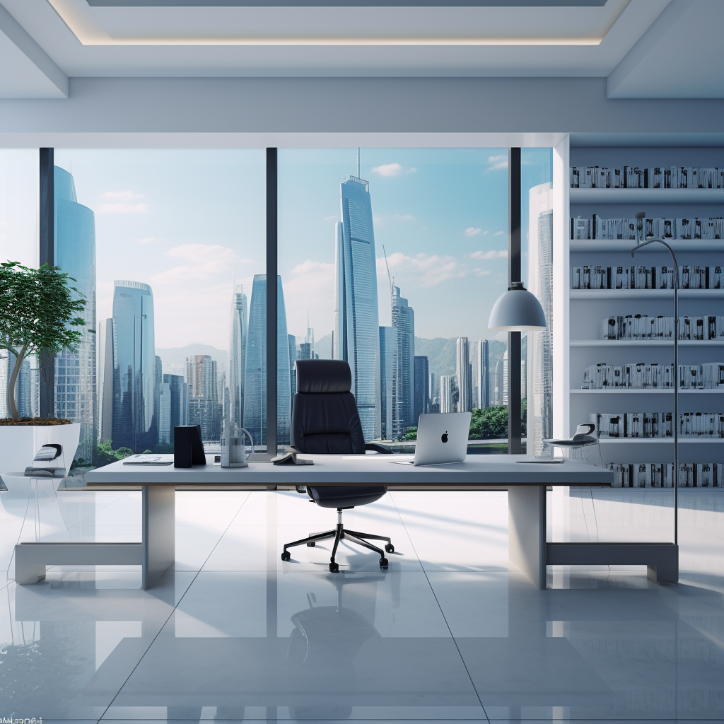 Hyper Realistic Luxury Office Background for Zoom Call