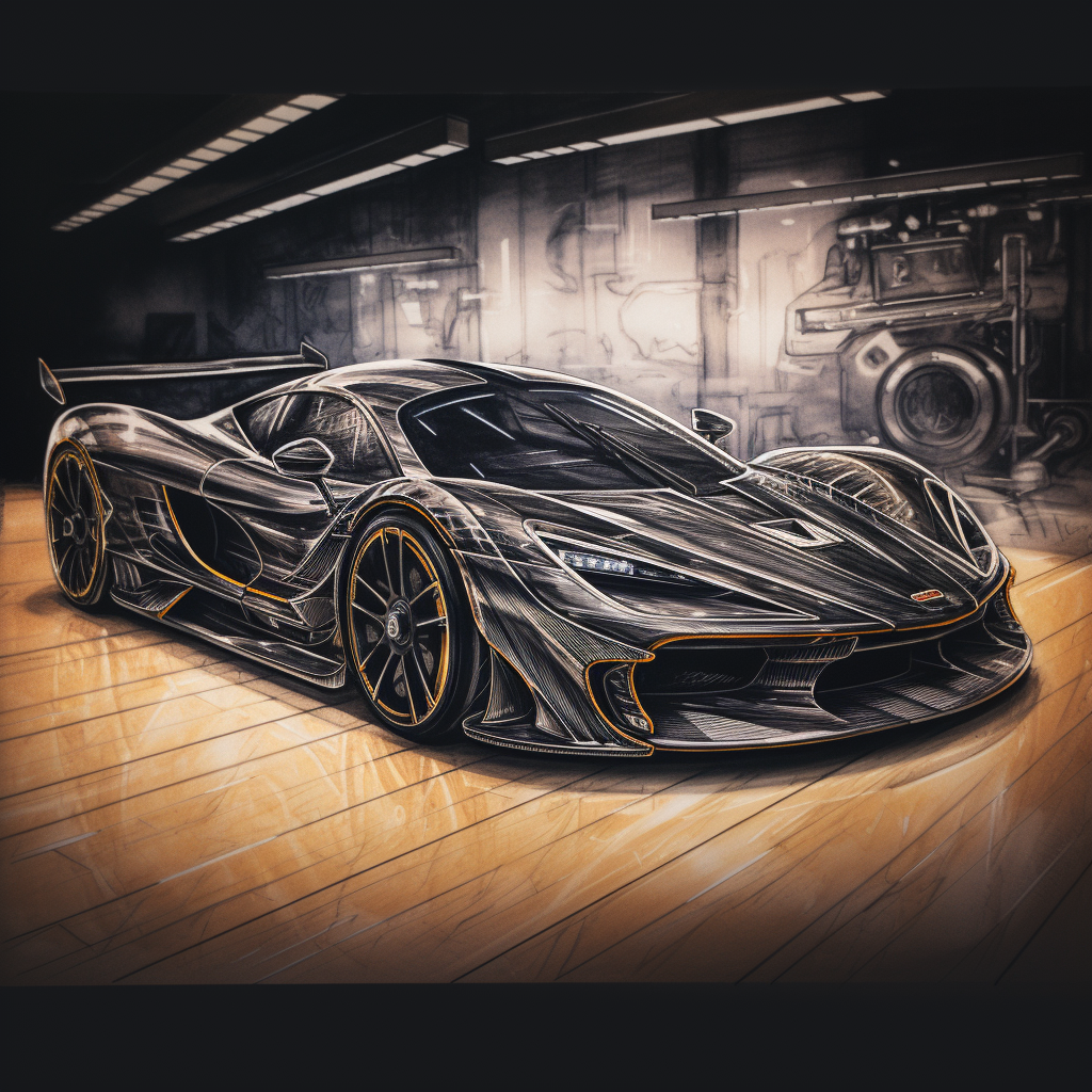 Hypercar concept art drawing