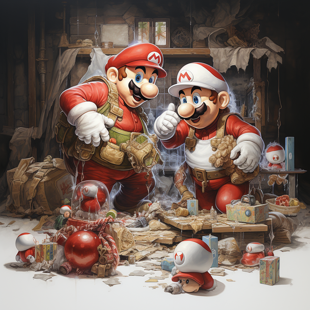 Hyperreal Mario Bros at Christmas