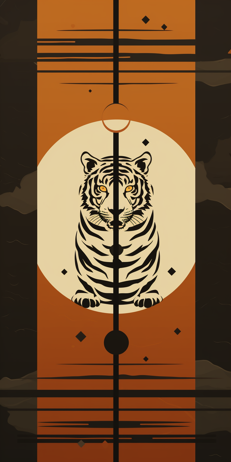 Tiger stripes in calm design