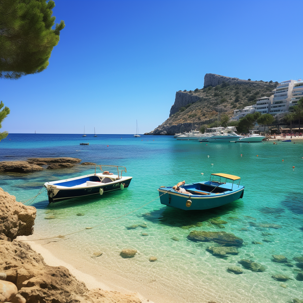 Relaxing on an Ibiza beach