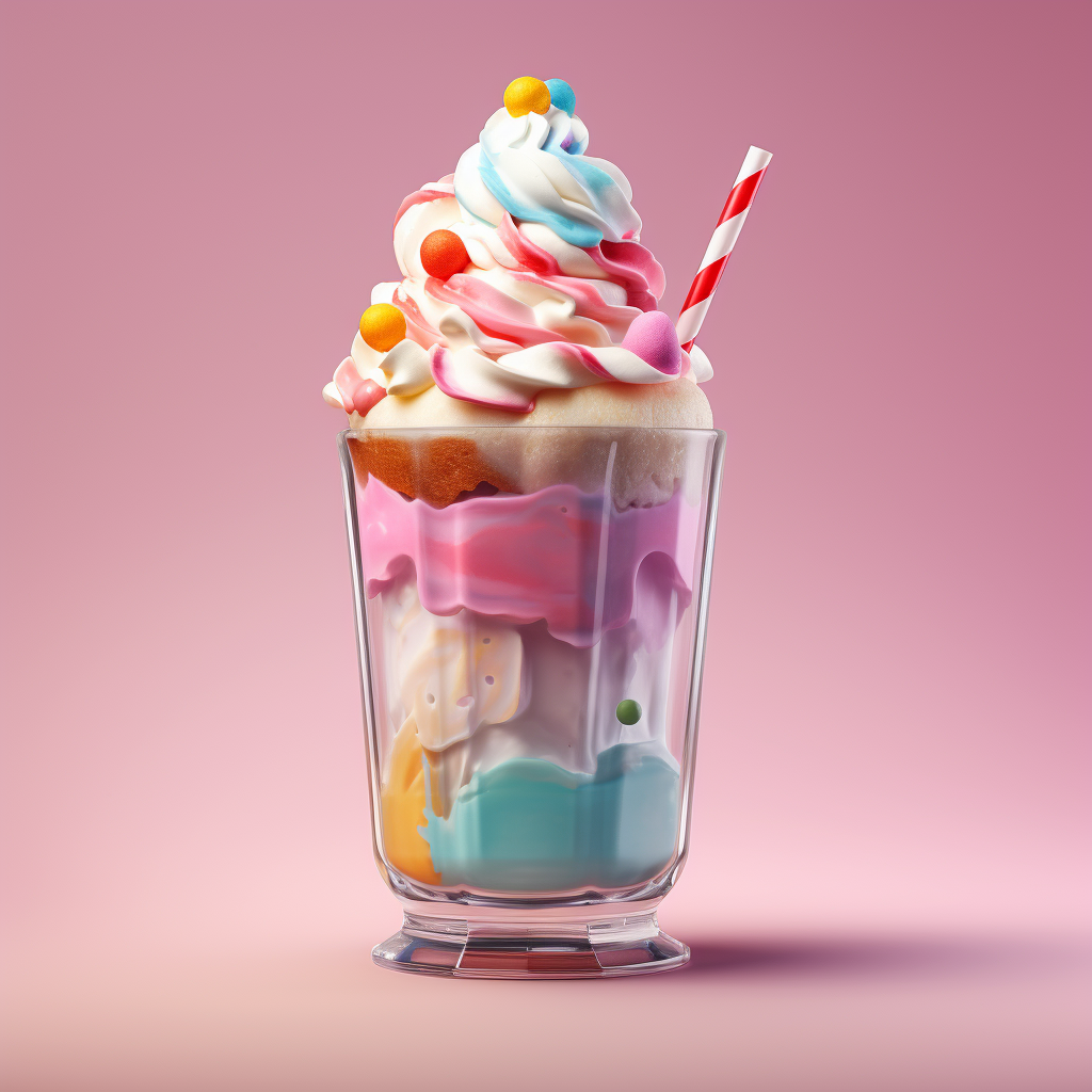 Delicious Ice Cream Milkshake Mockup